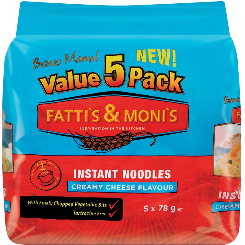 Fattis  and  Monis Noodle 5s Curry and Cheese